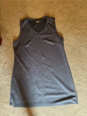 Women's Sleeveless V-Neck Mini Dress in blue